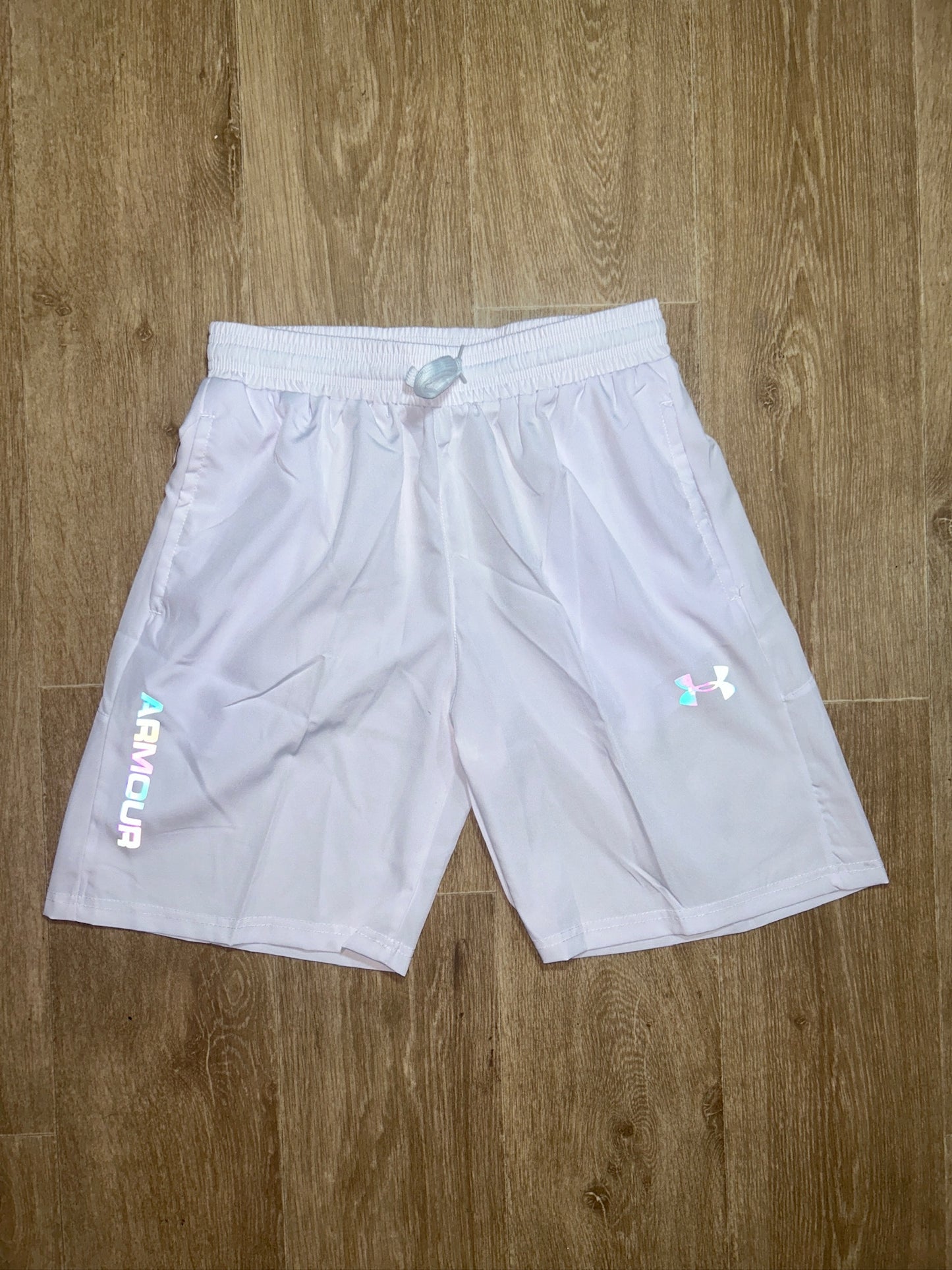 frosted white shorts