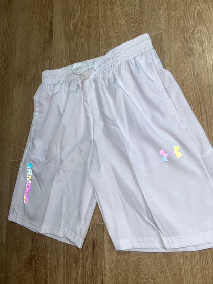 frosted white shorts
