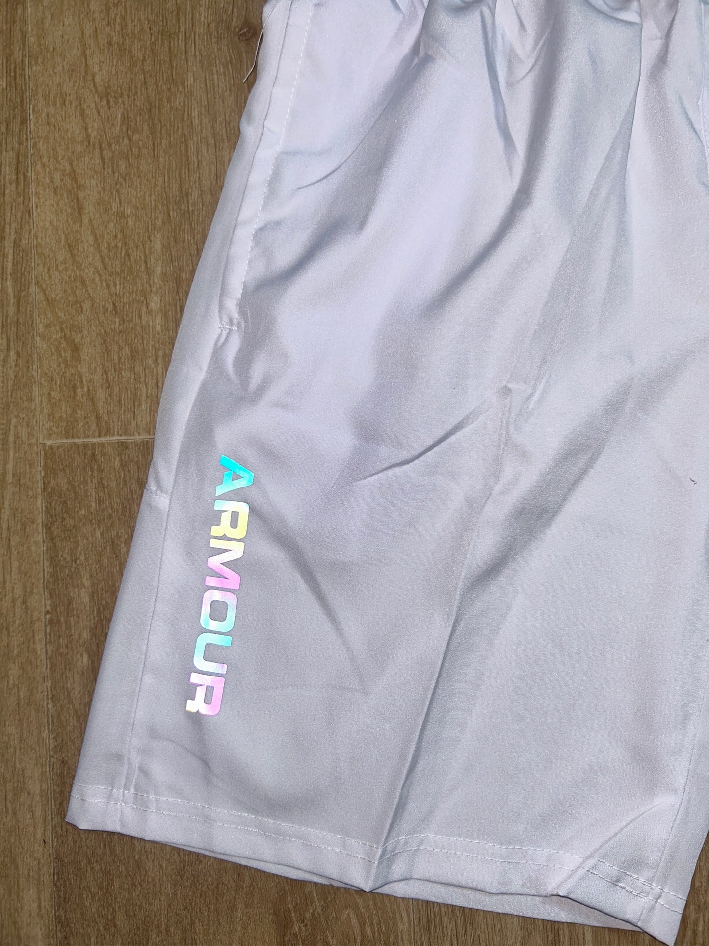frosted white shorts